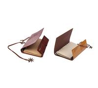 Bosiyrggrl Retro Personality Journal Notepads Ring Binder Diary Notebook Light Brown S & Refillable Notebook Journals,A6 Leather Bound Travel Diary Art Drawing Sketchbook