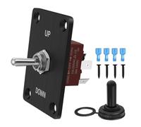 Bosiyrggrl Rocker Toggle Switches Momentary Polarity Reverse Switch 6 Pin 3 Position (ON)-Off-(ON) with UP/Down Plate for RV Boat