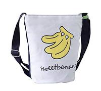 Bosiyrggrl School Canvas Shoulder Animal Banana Prints Shoulder & Crossbody Handbags-Banana