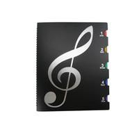 Bosiyrggrl Sheet Music Folder Sheet Music/Holder Writable & Detachable Choir Folder 60 Pages, Fits Letter Size A4 Black