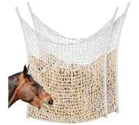Bosiyrggrl Slow Feeding Hay Net Hay Feeder Hay Bag Horse Hay Net Horse Hay Net Horse Hay Bag for Horse Goat Horse Feeding Supplies,2Pcs White