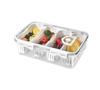 Bosiyrggrl Snack Box Container Reusable Snackle Containers Outdoor Fruit Boxes Snack Plates Storage Container with Lid B