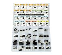 Bosiyrggrl SOT-23 Electronic Components, Transistors, BJTs, MOSFETs, Diodes, Schottky, Switches, 24 Types Easy Install