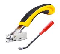 Bosiyrggrl Staple Remover,Upholstery and Construction Staple Puller Tack-Lifter Tool Heavy Duty Carpet Remover,Yellow+Red