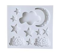 Bosiyrggrl Star Moon Chocolate Mold Clouds Moulds Cake Decorating Accessories for DIY Tools 1 PCS