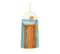 Bosiyrggrl Sunrise and Sunset WallHanging Cotton Rope Handmade Woven Tapestry Minimalist Home Homestay Wall Atmosphere Decoration B