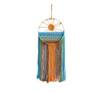 Bosiyrggrl Sunrise and Sunset WallHanging Cotton Rope Handmade Woven Tapestry Minimalist Home Homestay Wall Atmosphere Decoration A