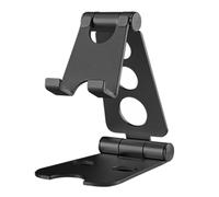 Bosiyrggrl Tablet Stand Folding Adjustable Desk Portable Desktop Stand Tablet Bracket Black