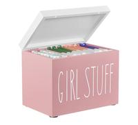 Bosiyrggrl Tampon Holder Case with Hinged Lid, W ompatible, Feminine Product Organizer,Pad Storage for Bathroom Pink