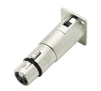 Bosiyrggrl Three-Core D-Type Metal Socket for Audio Connection Converter XLR Mounting Base XLR Male to XLR Female