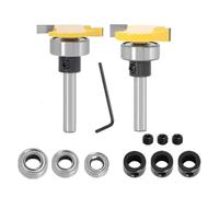 Bosiyrggrl Top Bearing Slot Cutting Router Bits Set, for Decking Board Installation Undercut Bit 1/4 Cutting Height, Slotting Tool