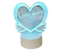 Bosiyrggrl Transparent LED Night Light USB Night Light Erasable Writing Board Desktop Decoration Love