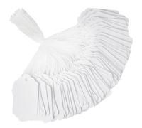 Bosiyrggrl White Price Tags with String - 1000PCS Pre-Strung String Tags for Pricing, Paper Hang Tags Merchandise Tags