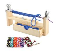 Bosiyrggrl Wood Bracelet Jig with 2 Clamp,Adjustable Paracord Jig Bracelet Maker,Hand Knitting Bracelet Jig for Bracelets Necklaces