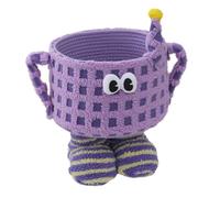 Bosiyrggrl Woven Storage Basket Cartoon Storage Basket Snack Toy Storage Bag Cute Home Decoration
