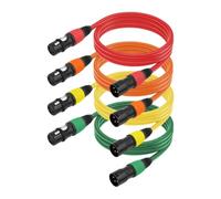 Bosiyrggrl XLR Cables XLR Male to Female Microphone Cable with 3-Pin Balanced Shielded Microphone Extension Cable 4PCS