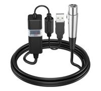 Bosiyrggrl XLR to USB Recording Cable USB to Microphone XLR Adapter Cable USB to XLR Coaxial Converter Cable
