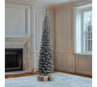 BOSK FROSTED WOODLAND PENCIL SLIM SPRUCE - 7ft Artificial Christmas Tree in White BOSK White 7ft