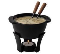BOSKA 853553 Set Party Mini/for Cheese Sauce / 300 ml/Fondue Pot Dishwasher Safe, Stainless Steel, Black