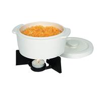 Boska Cheese Baker L/Super Multifuctional/Compact Baking Dish/Round/With Frame and Tea Light/White & Black
