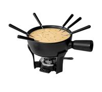 Boska Fondue Set Nero / Fondue Pan with 6 Forks / Cast Iron Base / Ceramic Pan / Black / 33.8 fl oz