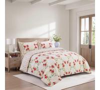 BOSKI LONDON Luxury 4 Piece Bedding Set | Duvet Cover, Fitted Sheet & Pillowcases Microfiber Quilt Cover Sets Wrinkle-Free Single Double King Super King (Christy Red, SINGLE)