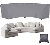 BOSKING Patio Sectional Curved Sofa Protector Covers 420D Oxford Waterproof Outdoor Garden Sectional Curved Couch Furniture Cover for Half Moon Couch Sofa Set