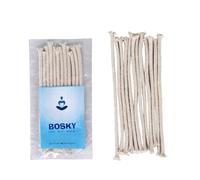 BOSKY 12 Pcs Round Cotton Kerosene Oil Lamp 30 cm Long Wicks Burner, Braided Cotton Replacement 1/4 inch (0.6 cm) Wick for Rock Candle Kerosene Alcohol Oil Candle Lamp