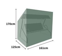 Bosmere All-weather Hammock Cover - 2 Seat, 100% Waterproof, UV Protected, Heavy Duty 600D Oxford Fabric, Charcoal, A500C