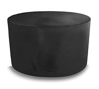 Bosmere All-Weather Round Patio Set Cover 4/6 Seat, 100% Waterproof, UV Protected, Heavy Duty 600D Oxford Fabric, D188 H90cm A520XLC, Black