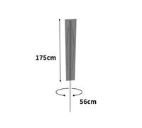 Bosmere Heavy Duty 1.8M Washing Line Cover Black 175Cm X 56Cm Circ. Reversible Waterproof Wipe Clean