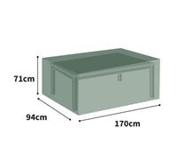 Bosmere Protector 5000 Rectangular Table Cover 6 Seat Green 170Cm X 94Cm X 71Cm Waterproof Uv Protected 5 Year Guarantee