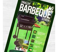 Large BBQ Cover Green Bosmere Trolley Barbecue Grill Protector 97x51x79cm