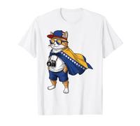 Bosnia and Herzegovina Flag Cat Bosnian Roots Value Graphic T-Shirt, Men, White, S