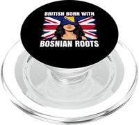 Bosnia Girl Heritage British Born Bosnian Roots Pride PopSockets PopGrip for MagSafe