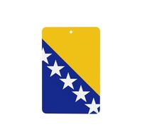 Bosnia Herzegovina Flag Car Air Fresheners 4 Pcs Hanging Scented Cards Fragrance Scented Cards For Car Aromatherapy Tablets