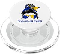 Bosnian Girl Bosniaks girl Bosnia and Herzegovina woman flag PopSockets PopGrip for MagSafe