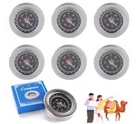 BOSOIRSOU 6pcs Orienteering Compass - Waterproof, Map Compass for Kids, Camping, Travelling