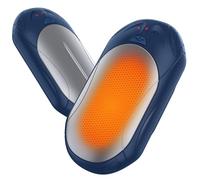 BOSONER Electric Hand Warmers Rechargeable: 2 Pack 6000mAh USB Hand Warmer Reusable - Portable Pocket Heater Electronic Handwarmers - Tech Gifts for Women Men Gadgets (Blue Silver, One Size)