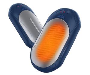 BOSONER Electric Hand Warmers Rechargeable: 2 Pack 6000mAh USB Hand Warmer Reusable - Portable Pocket Heater Electronic Handwarmers - Tech Gifts for Women Men Gadgets (Blue Silver, One Size)