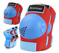BOSONER Kids/Youth Knee Pad Elbow Pads for Roller Skates Cycling BMX Bike Skateboard Inline Rollerblading, Skating Skatings Scooter Riding Sports