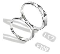 BOSONS I Love You Secret Projection Ring, S925 Adjustable Light Sculpted Projection Couple Ring, Personalized Sterling Silver Handmade Projection Rings, Romantic Matching Rings Gift for Couple