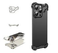 BOSONS New AlloyArmo Premium Case, Alloy Armor for iPhone Case, Alloyarmor Premium Phone Case, Zinc Alloy Phone Case for iPhone 13 14 15 Pro (for iphone15,Black)