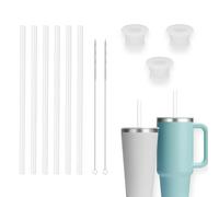 BOSORIO 11pcs Stoppers and Straws Comppatible with Hydroflask Tumbler, Replacement Straw Accessories for Hydro Flask Tumbler 20oz, 28oz, 32oz, 40oz, Fits Most Straws(Clear）