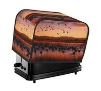 Bosque del Apache Wildlife Refuge Toaster Cover 2 Slice, Waterproof Bread Machine Covers with Pockets Universal Size Kitchen Small Appliance Cover with Handle, Dust and Fingerprint Protection