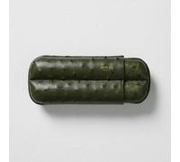Bosquet Paris Ostrich Leather Cigar Case for 2 Cigars - Olive Green - No