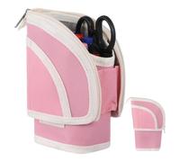 Bosreroy 2-in-1 Pen Holder, Stand-Up Pencil Case 8.7X3X3.9 in, Retractable Design, Huge Capacity, Stationery Pouch for Home Office