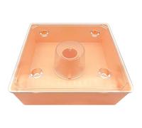 BOSREROY Acrylic Bee Watering Feeder Station with Square Base, Rubber Ring Stability, Transparent Stand, Efficient Water Flow Control for Hives