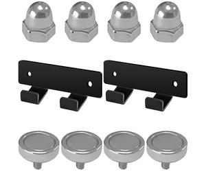 Bosreroy Chuck Key Holder 2 Pcs, Secure Gripping With Double Hooks, Heavy Duty Metal Wall Mount For Garage Workshop Tool