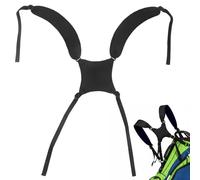 BOSREROY Golf Bag Strap Replacement, Adjustable Padded Double Shoulder Strap for 4 D Ring Golf Cart and Stand Bags, Backpack Harness with Wide Breathable Straps, Fits Golfers Carrying Needs